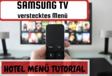 Samsung TV verstecktes Menue Hotel MODE Tutorial