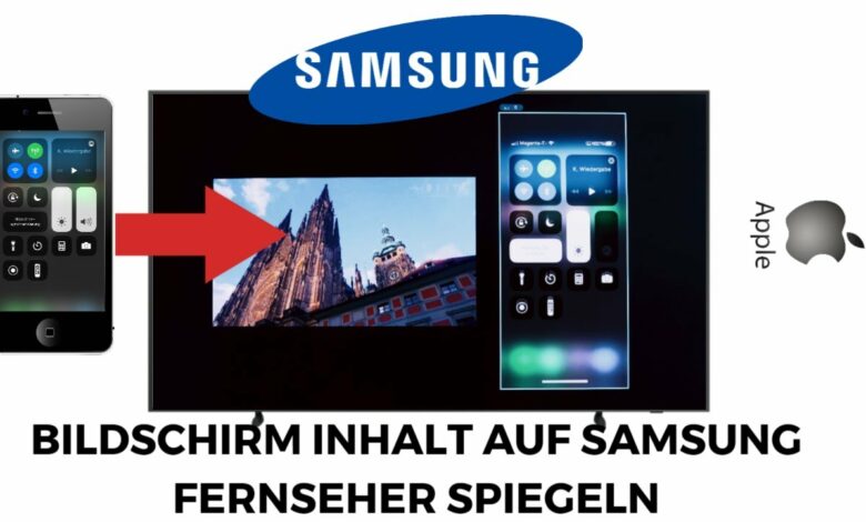 Apple Bildschirm Inhalt auf Samsung Fernseher spiegeln