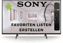 Favoriten Listen erstellen Sony Android TV 2021