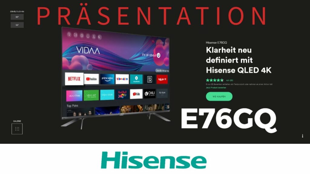 HISENSE E76GQ Praesentation