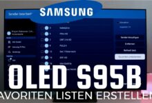 Samsung OLED S95B Favoriten Listen erstellen