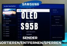 Samsung OLED S95B Sender sortierenloeschensperren