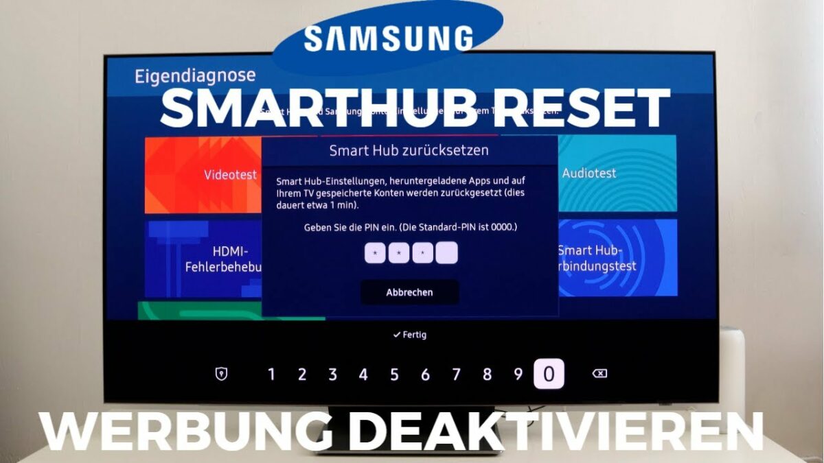 Samsung TV 2022 Smart Hub zurücksetzen & Werbung deaktivieren