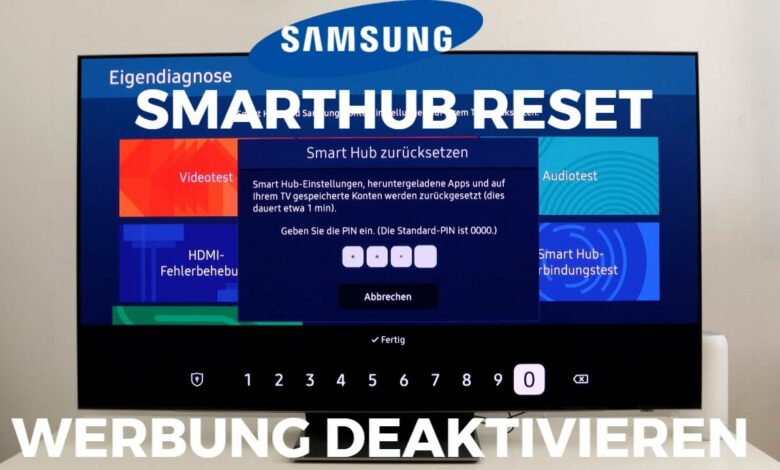 Samsung TV 2022 Smart Hub zuruecksetzen amp Werbung deaktivieren