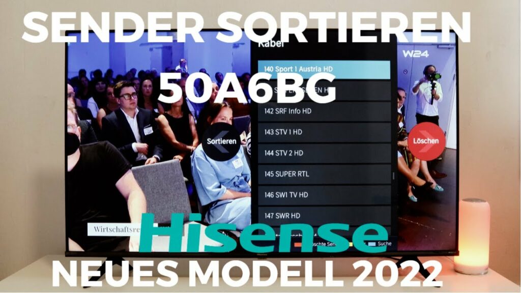 HISENSE 2022 50A6BG Sender sortieren
