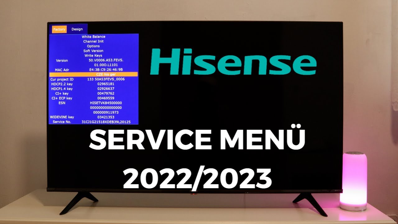 Hisense 20222023 Service Menue