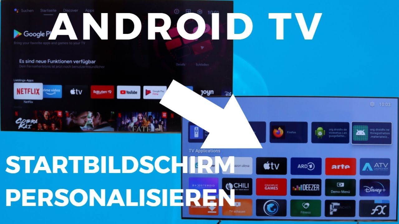 Startbildschirm personalisieren Android TV