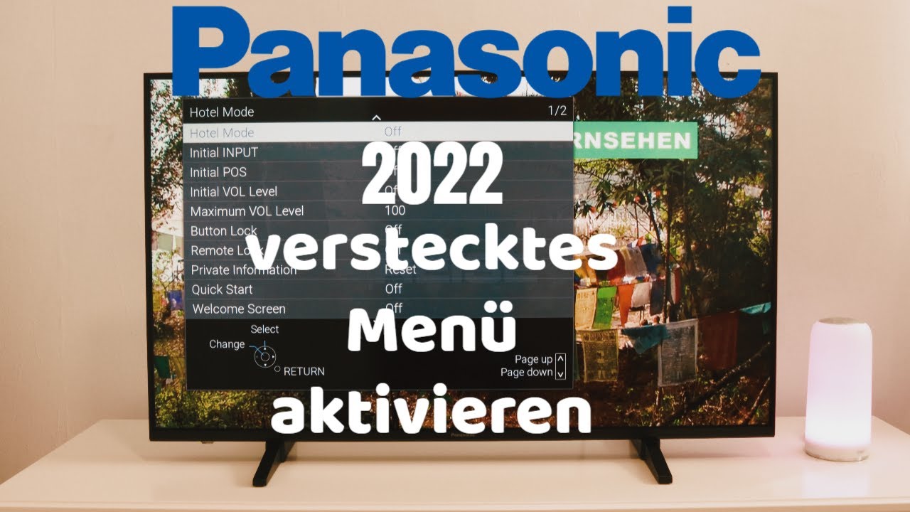 Panasonic Smart TV 2022 verstecktes Menue aktivieren