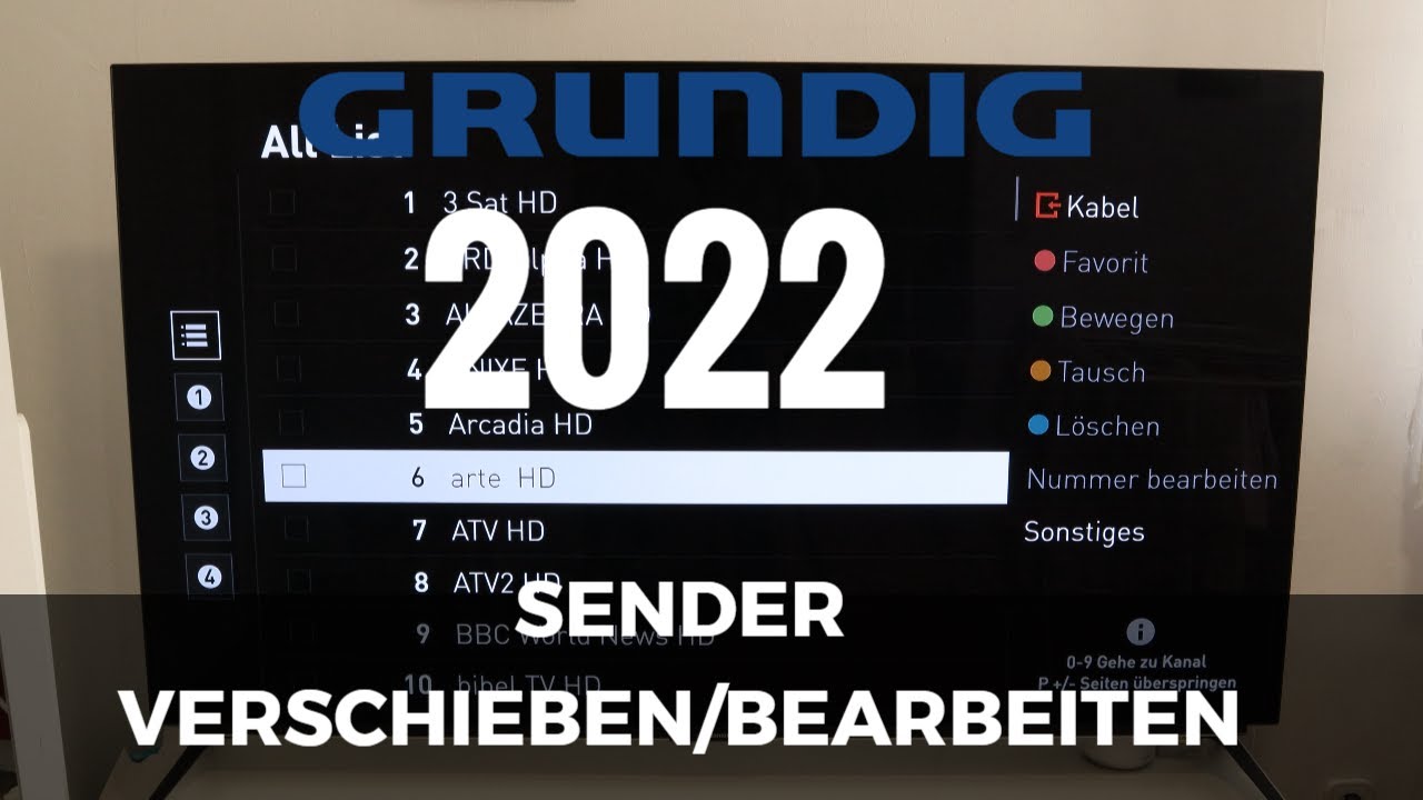 Grundig OLED TV 2022 Sender verschieben und bearbeiten Grundig OLED TV 2022 Sender verschieben und bearbeiten