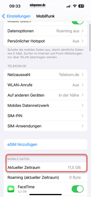Datenvolumen anzeigen iPhone iPad iOS Datenvolumen anzeigen iPhone iPad iOS