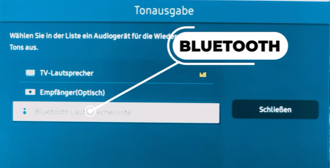 Samsung QLED TV Bluetooth Kopfhoerer verbinden
