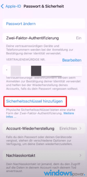 iphone-sicherheitsschluessel-hinzufuegen