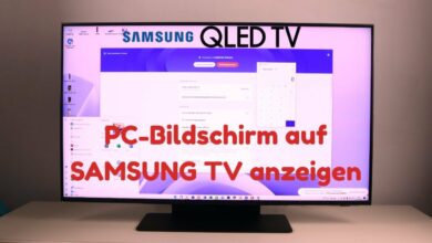 PC Bildschirm auf Samsung QLED TV anzeigen