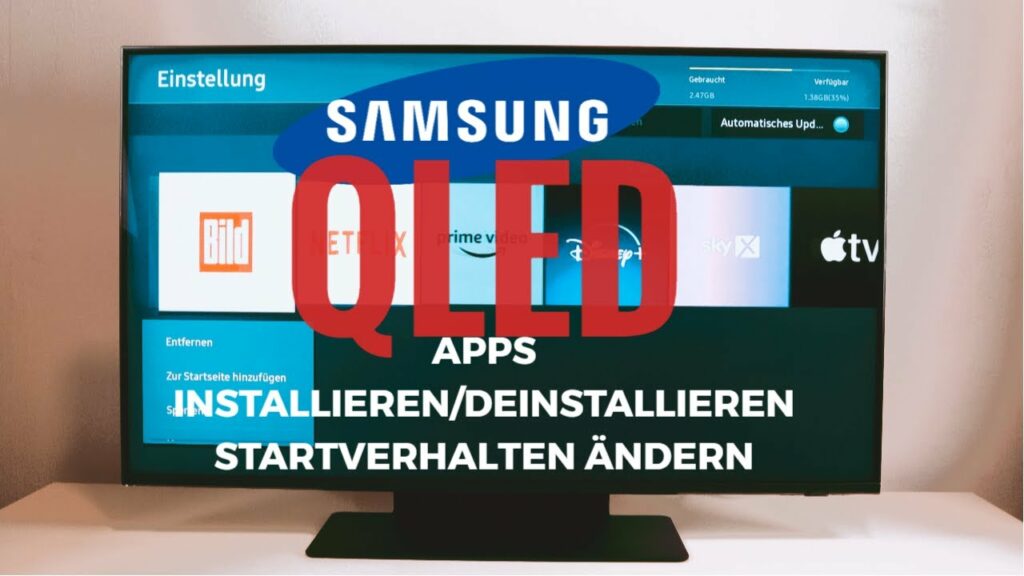 Samsung QLED TV Apps installieren deinstallieren