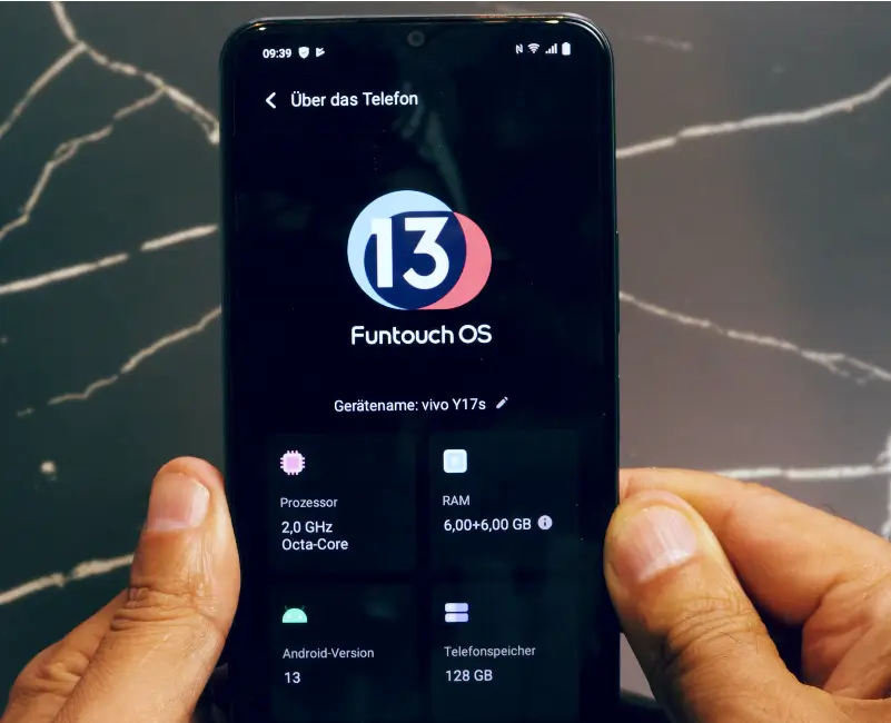 VIVO Y17S Funtouch OS 13