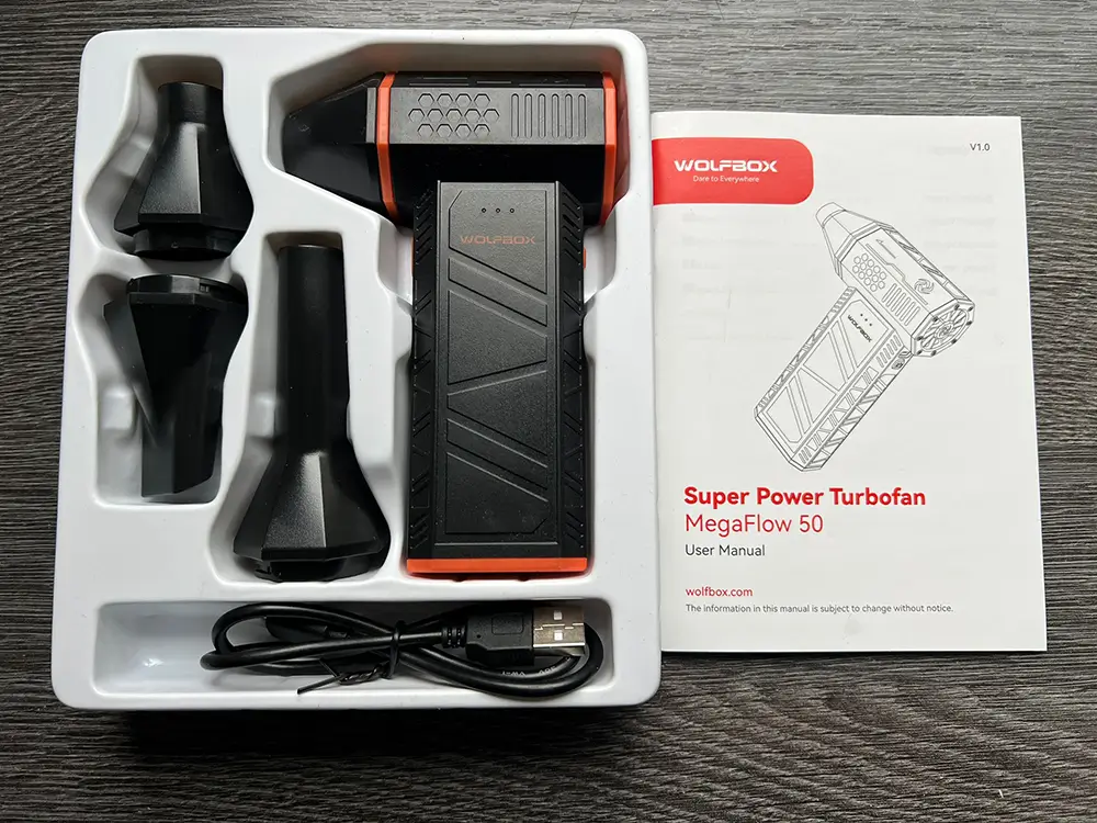 WOLFBOX MF50 elektrischer Druckluftreiniger mit 110000 RPM zur PC und Tastatur Reinigung WOLFBOX MF50 elektrischer Druckluftreiniger mit 110000 RPM zur PC und Tastatur Reinigung